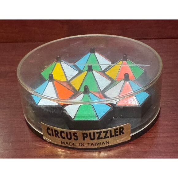 Circus Puzzler Seven Masudaya Oriental Puzzle Mind Bender Brain Games Taiwan - Picture 1 of 7